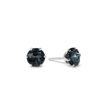 Load image into Gallery viewer, Black Sparkle Micro Mini Bling Sterling Silver Stud Earrings - JoJoLovesYou