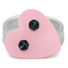 Load image into Gallery viewer, Black Sparkle Micro Mini Bling Sterling Silver Stud Earrings - JoJoLovesYou