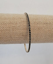 Load image into Gallery viewer, Rhinestone Chocolate Gold Finish Flexible Bracelet