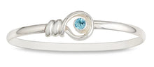 Load image into Gallery viewer, Blue Topaz Bangle Bracelet - Sterling Silver