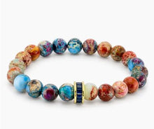 Load image into Gallery viewer, Blueberry Bellissima Gemstone Stretch Bracelet