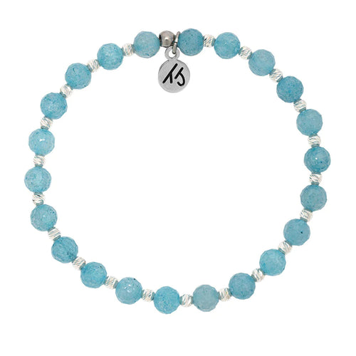 Blue CZ Crystal Mindfulness Bracelet - TJazelle