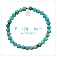 Load image into Gallery viewer, Radiate Light Blue Opal Jade Stacker - TJazelle HELP Collection