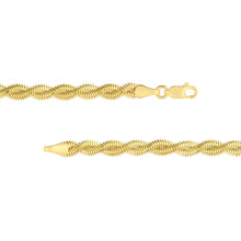 Load image into Gallery viewer, Braided Snake Chain Bracelet - 14K Yellow Gold
