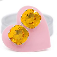 Load image into Gallery viewer, Bright Yellow Cushion Bling - JoJoLovesYou
