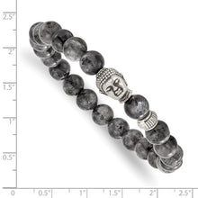 Load image into Gallery viewer, Men&#39;s Labradorite and Buddha Beaded Bracelet