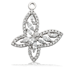 Load image into Gallery viewer, "Butterfly CZ" Silver Charm Bracelet - TJazelle