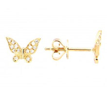 Load image into Gallery viewer, Diamond Butterfly Stud Earring - 14K