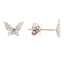 Load image into Gallery viewer, Diamond Butterfly Stud Earring - 14K