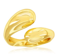 Load image into Gallery viewer, High-Polished Puffed Bypass Ring - Gold Plated