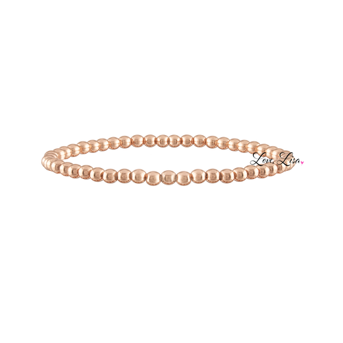 4mm Rose Gold Beaded Bracelet