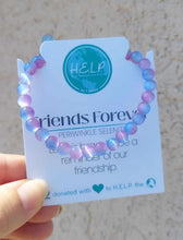 Load image into Gallery viewer, Periwinkle Selenite "Friends Forever" Stacker - TJazelle HELP