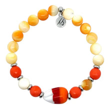 Load image into Gallery viewer, Limited Edition Candy Corn with Yellow Shell Gemstone Exclusive Bracelet