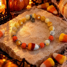 Load image into Gallery viewer, Limited Edition Candy Corn with Yellow Shell Gemstone Exclusive Bracelet