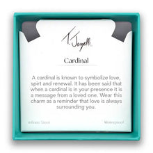 Load image into Gallery viewer, Red CZ Cardinal Charm on Red Agate Bracelet - TJazelle Holiday Limited Edition