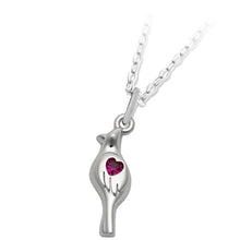 Load image into Gallery viewer, Silver Cardinal CZ Necklace - TJazelle