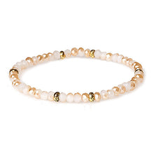 Load image into Gallery viewer, Carmel Cream with Gold Accents  - Crystal Stacker