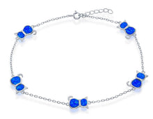Load image into Gallery viewer, Opal Cat Anklet - Blue Opal