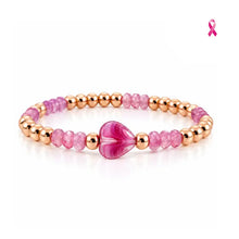 Load image into Gallery viewer, Worry Stone Harper Luxe Breast Cancer Awareness Bracelet