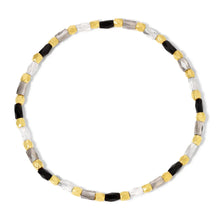 Load image into Gallery viewer, "The Maria" Black Mix Crystal Stretch Bracelet