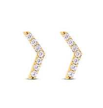 Load image into Gallery viewer, Pavé Chevron Stud Earrings-  Chloe and Lois