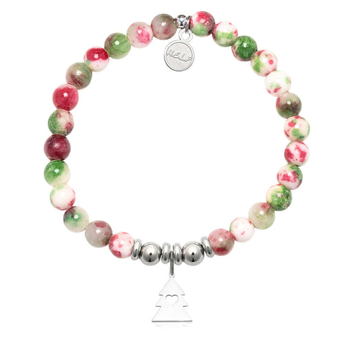 Christmas Tree Charm Bracelet -Holiday Jade- TJazelle H.E.L.P
