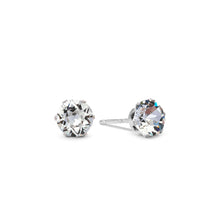 Load image into Gallery viewer, Clear Micro Mini Bling Sterling Silver Stud Earrings - JoJoLovesYou
