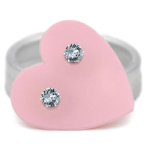 Load image into Gallery viewer, Clear Ultra Micro Mini Bling Sterling Silver Stud Earrings - JoJoLovesYou
