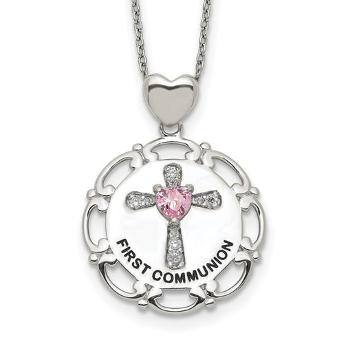 First Communion Necklace - Sterling Silver