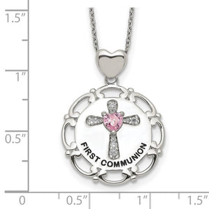 First Communion Necklace - Sterling Silver