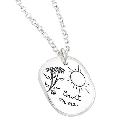 Count On Me Necklace - Sterling Silver