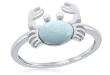 Load image into Gallery viewer, Crab Larimar Ring