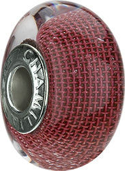 Cranberry Mesh Murano Glass Bead - Chamilia