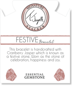 "Festive" Cranberry Jasper Stacker - TJazelle