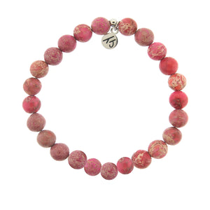 "Festive" Cranberry Jasper Stacker - TJazelle