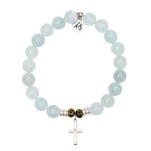 Load image into Gallery viewer, "Cross CZ" Silver Charm Bracelet - TJazelle
