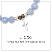 Load image into Gallery viewer, "Cross CZ" Silver Charm Bracelet - TJazelle