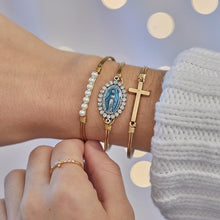 Load image into Gallery viewer, Cross Bangle Bracelet - Luca and Danni