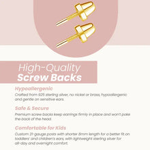Load image into Gallery viewer, 14K Gold-Plated Children’s Cross Earrings - Cherished Moments
