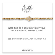 Load image into Gallery viewer, Faith Over Fear Cross Bracelet - Lenny and Eva