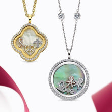 Load image into Gallery viewer, CZ Locket Necklace- Four Keeps