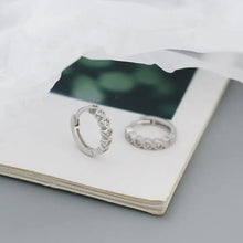 Load image into Gallery viewer, Dainty Gold Heart Hoop Earrings in 925 Sterling Silver