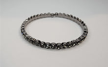 Load image into Gallery viewer, Hematite Rhinestone Flexible &amp; Stackable Bangle Bracelet