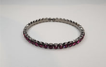 Load image into Gallery viewer, Hematite Rhinestone Flexible &amp; Stackable Bangle Bracelet