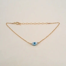 Load image into Gallery viewer, White Dainty Evil Eye Bracelet