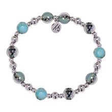 Load image into Gallery viewer, Day by Day Collection- Blue Silver Agate Gemstone TJazelle Bracelet