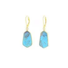 Load image into Gallery viewer, Turquoise Dea Drop Earrings - Lotus Jewelry