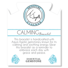 Load image into Gallery viewer, Aqua Agate Calming Stacker - TJazelle