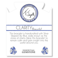 Load image into Gallery viewer, Silver Dipped Sky Blue Agate "Clarity" Stacker - TJazelle