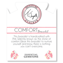 Load image into Gallery viewer, "Comfort" Pink Selenite Cats Eye Stacker - TJazelle